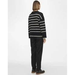 Pull en maille Mathilde en viscose noir Isa