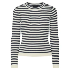 Pull en maille viscose Crista à rayures bleu Hattie