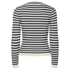 Pull en maille viscose Crista à rayures bleu Hattie