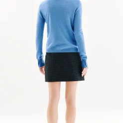 Pull femme bleu en cachemire