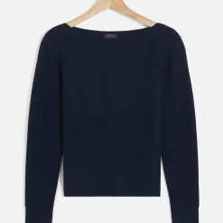Pull femme bleu marine en cachemire