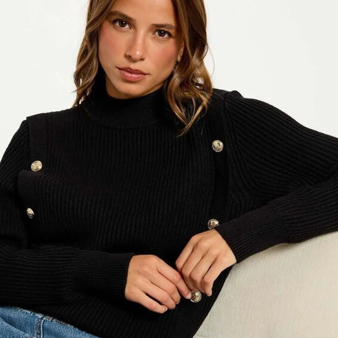 Pull femme Morgan noir en viscose