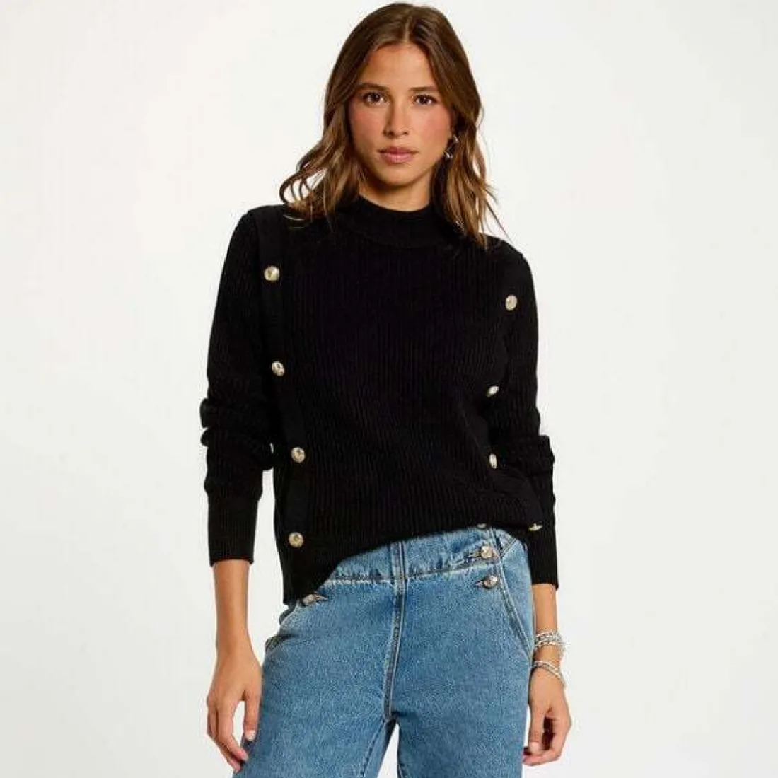 Pull femme Morgan noir en viscose