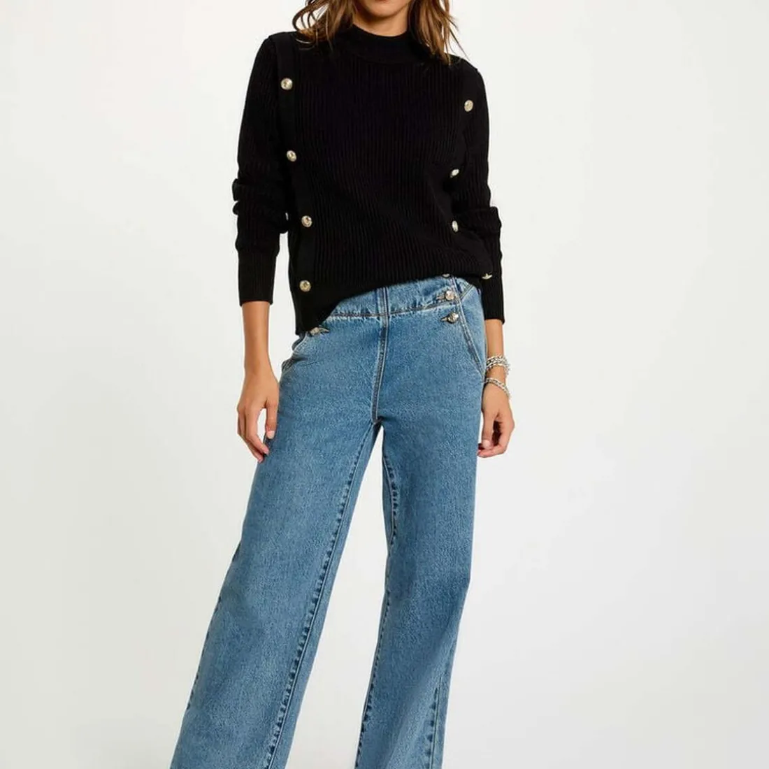 Pull femme Morgan noir en viscose