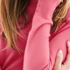 Pull femme rose en cachemire
