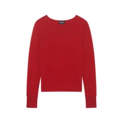 Pull femme rouge en cachemire