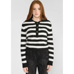 Pull fille, BOLSONGI noir Hana en coton