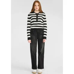 Pull fille, BOLSONGI noir Hana en coton