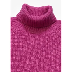 Pull fille, Saiagi rose électrique en coton