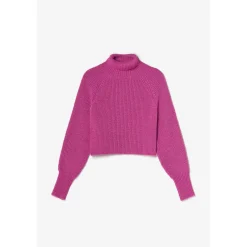 Pull fille, Saiagi rose électrique en coton
