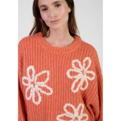Pull FLOWER orange Mina