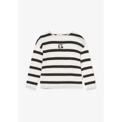 Pull marinière Macy blanc en viscose Lyra