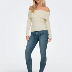 Pull off shoulder Katias - Ecru en viscose Adele