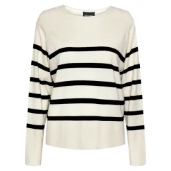 Pull over manches longues Sia blanc en viscose Lucy