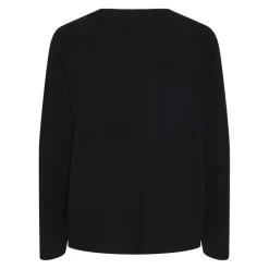 Pull over manches longues en viscose Sia noir Mae