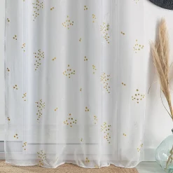Px voilage en etamine brode 140x240 MIMOSA - jaune