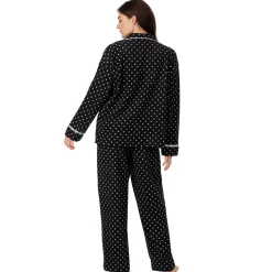 Pyjama avec un pantalon et haut manches longues noir