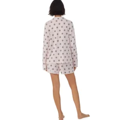 Pyjama avec un short et haut manches longues noir