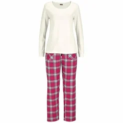 Pyjama écossais H.I.S femme - Beige