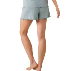Pyjama court femme Confort Maille Athena bleu en coton