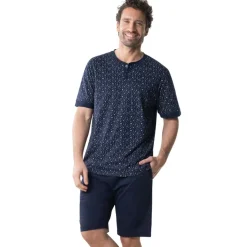 Pyjama court homme Coton Bio édition limitée 80 ans Eminence bleu