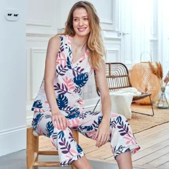 Pyjama FAYENNELONG S multicolore en coton