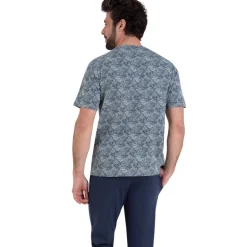 Pyjama long manches courtes col rond homme Summer Athena multicolore en coton