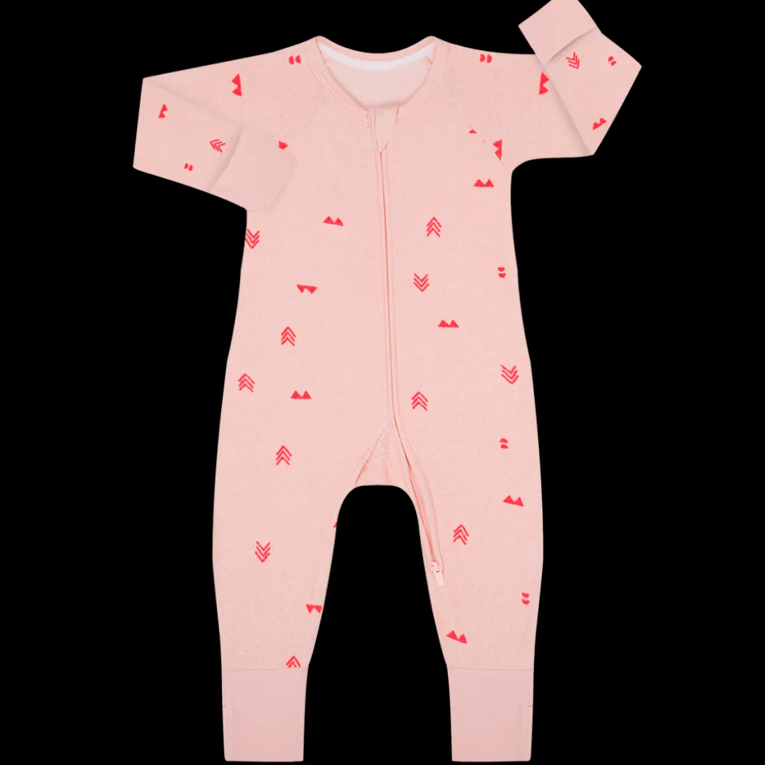 Pyjama zippé bouclette rose en coton