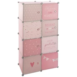 Rangement Penderie Rose