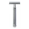 Rasoir de Sureté Finition Chromée avec Manche Aspect Diamant 3D
