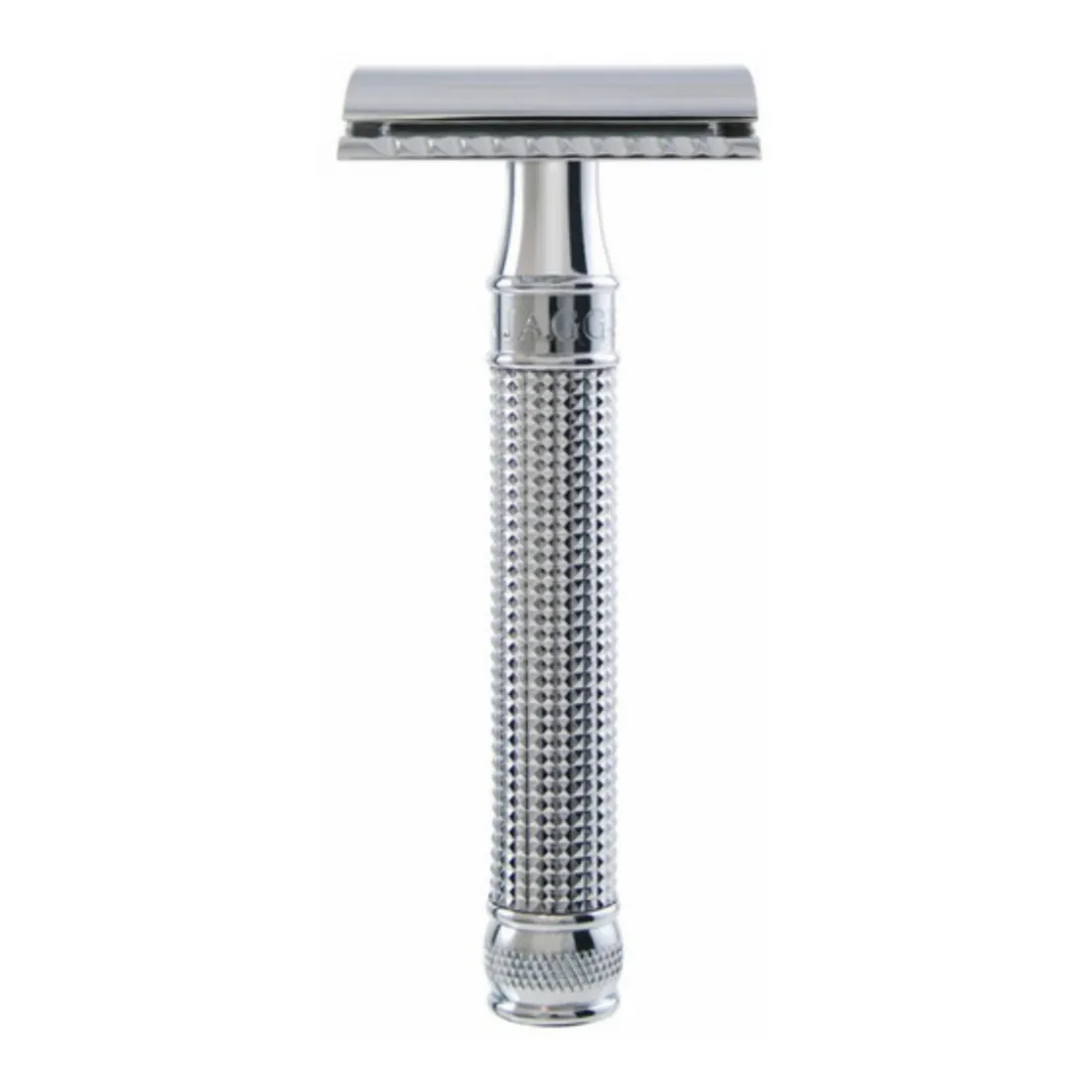 Rasoir de Sureté Finition Chromée avec Manche Aspect Diamant 3D