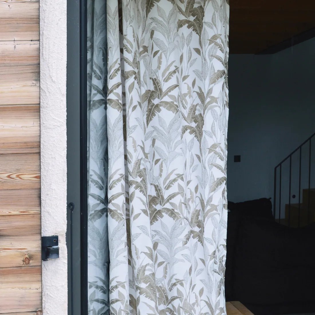 Rideau ameublement jacquard chenille 140x260 VEDILLIA - blanc