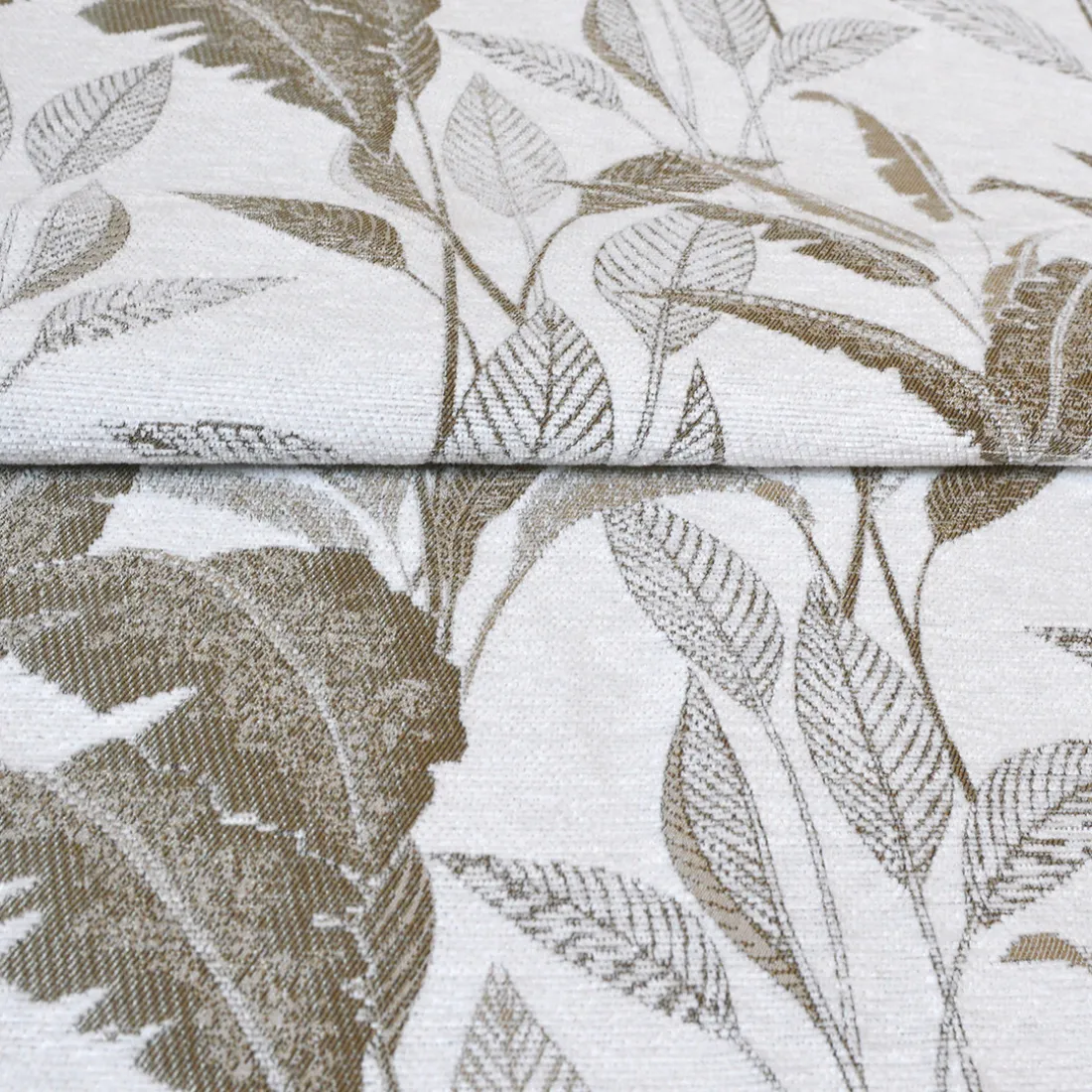 Rideau ameublement jacquard chenille 140x260 VEDILLIA - blanc