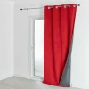 Rideau d'Ameublement Velours Double Polaire 135x280 cm VELVETA - Rouge