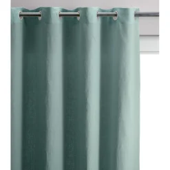 Rideau en lin stonewashed Zeff Vert de gris