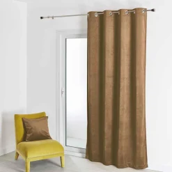 Rideau en Suédine Unie Beige 140X260 cm SOFT