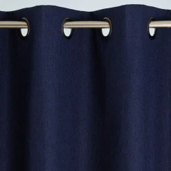 Rideau occultant thermique aspect natté Becquet - Bleu Marine