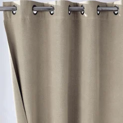 Rideau occultant thermique INTIME toucher tissu double face-beige foncé