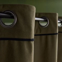 Rideau Velour occultant-isolant en Polyester 140 x 240 MATCHA Matcha