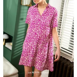 Robe CADLIA violet en viscose