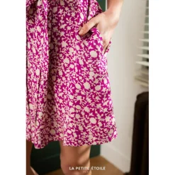 Robe CADLIA violet en viscose