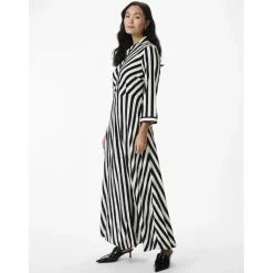 Robe chemise noir en viscose Gaia