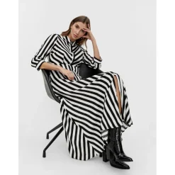 Robe chemise noir en viscose Gaia
