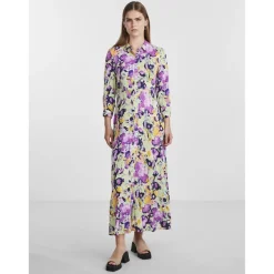 Robe chemise vert en viscose Zoé