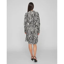 Robe col chemise noir en viscose Ula