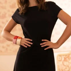 Robe coupe crayon ouverture dos réédition Olivia noir en viscose