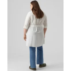 Robe courte avec col chemise blanc
