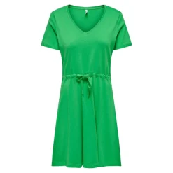 Robe courte Col en V Manches courtes Au-dessus du genou vert