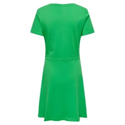 Robe courte Col en V Manches courtes Au-dessus du genou vert