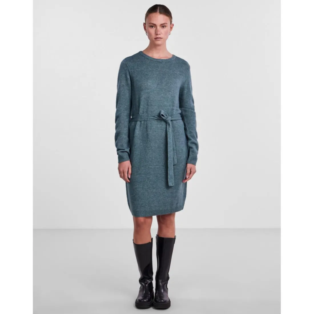 Robe courte en maille gris Maëlys